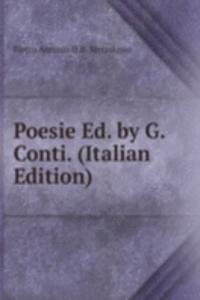 Poesie Ed. by G. Conti. (Italian Edition)