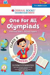 Oswaal One for All Olympiads Previous Year Solved Papers Class 5 General Knowledge For 2025 Exam