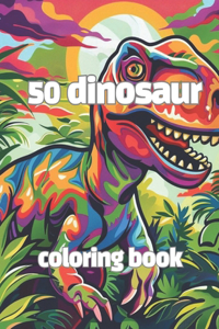 50 dinosaur coloring book