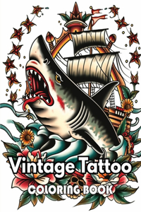 Vintage Tattoo Coloring Book