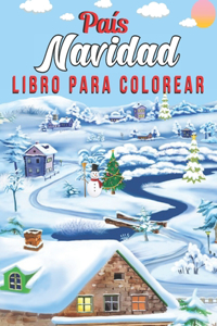País Navidad Libro para colorear