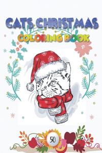 Cats Christmas Coloring Book