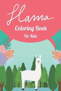 Llama Coloring Book For Kids