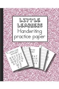 Little learners handwriting practice paper