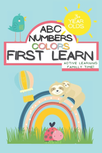 ABC Numbers Colors First Learn Learning Familly Time Books for 3 year