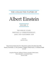 Collected Papers of Albert Einstein, Volume 17 (Translation Supplement)