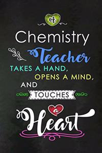 A Chemistry Teacher takes a Hand and touches a Heart