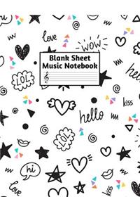 Blank Sheet Music Notebook