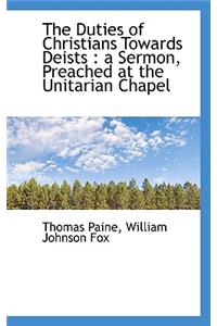 The Duties of Christians Towards Deists