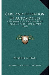 Care And Operation Of Automobiles