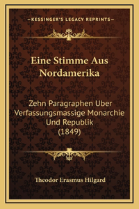 Eine Stimme Aus Nordamerika