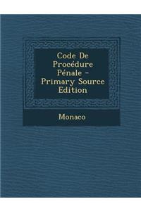 Code de Procedure Penale