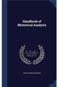 Handbook of Rhetorical Analysis