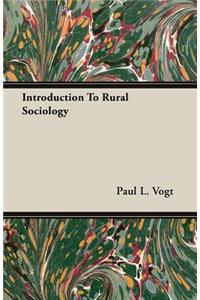 Introduction To Rural Sociology