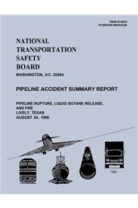 Pipeline Accident Summary Report