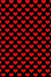 Mind Blowing Red And Black Hearts Journal