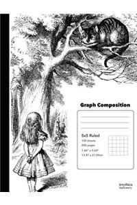 Graph Composition Book 5x5 Alice in Wonderland Meets the Cheshire Cat