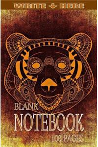 Write Here Blank Notebook BEAR