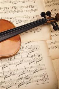 Violin and Sheet Music Notebook