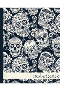 Notebook. Black and White Sugar Skull