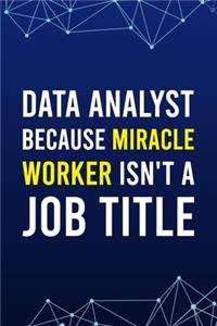 Data Analyst Because Miracle Worker Isn't a Job Title