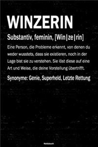 Winzerin Notizbuch