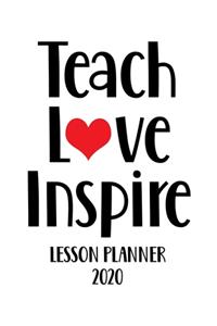 Lesson Planner 2020 - Teach Love Inspire