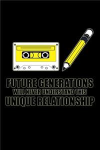 Future Generations will never understand this uique relationship: Food Journal - Track your Meals - Eat clean and fit - Breakfast Lunch Diner Snacks - Time Items Serving Cals Sugar Protein Fiber Carbs Fat - 110 pag