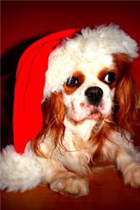 Cavalier King Charles Spaniel Dog in a Santa Hat Journal