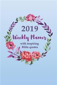 2019 Weekly Planner with an Inspiring Bible Quote for Each Week
