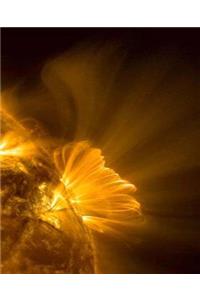 Burning Star Surface Space Theme Science School Composition Book 130 Pages