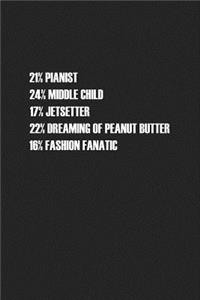 21% Pianist 24% Middle Child 17% Jetsetter