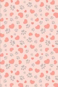 Cat Pattern - Paws and Hearts