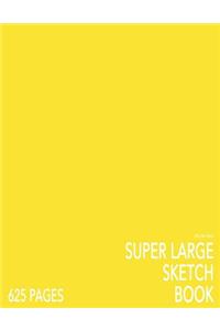 Yellow Gold Super Large Sketchbook: Big Softcover Sketchbook, 625 Pages, Giant Sketchbook, Large Sketchbook for Drawing: Big Softcover Sketchbook, 625 Pages, Giant Sketchbook, Large Sketchbook for Drawing