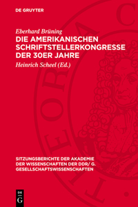 Die amerikanischen Schriftstellerkongresse der 30er Jahre