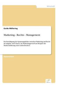 Marketing - Rechts - Management