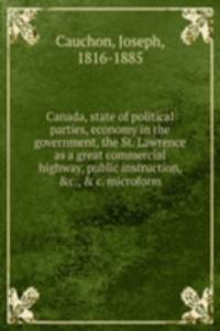 CANADA STATE OF POLITICAL PARTIES ECONO