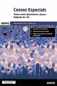 Cossos especials : subgrups A1 i A2 : Generalitat de Catalunya : temari comu i questionaris I