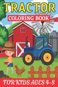 Tractor Coloring Book for Kids Ages 4-8