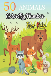 50 Animals Color by Number for Kids