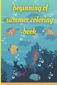 beginning of summer coloring book