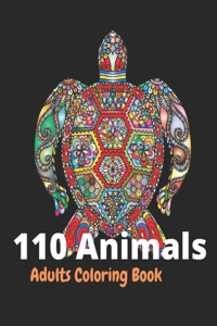 110 Animals Adult Coloring Book