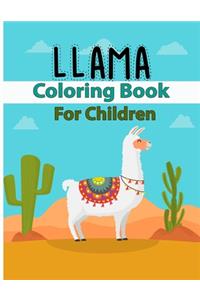Llama Coloring Book for children
