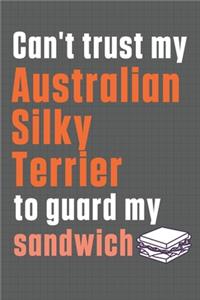 Can't trust my Australian Silky Terrier to guard my sandwich
