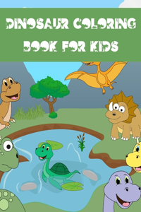 Dinosaur Coloring Book For Kids: Ages 4 - 8