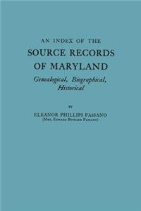 Index of the Source Records of Maryland