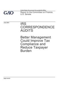 IRS Correspondence Audits