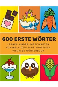 600 Erste Wörter Lernen Kinder Karteikarten Vokabeln Deutsche kroatisch Visuales Wörterbuch