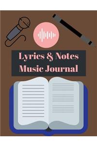 Lyrics & Notes Music Journal