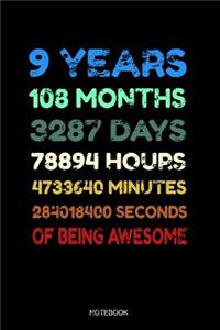 9 Years of Being Awesome Notebook